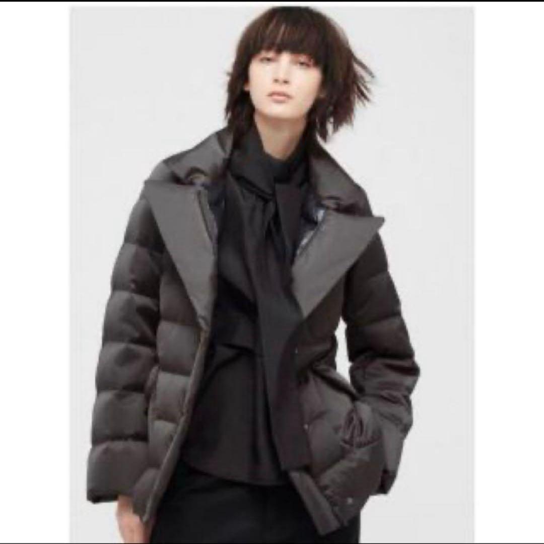 【新品未使用•タグ付✨】ユニクロ +J ダウンジャケット ブラウン 光沢 S