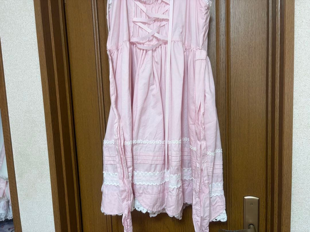 baby リボンスカラップジャンパースカート