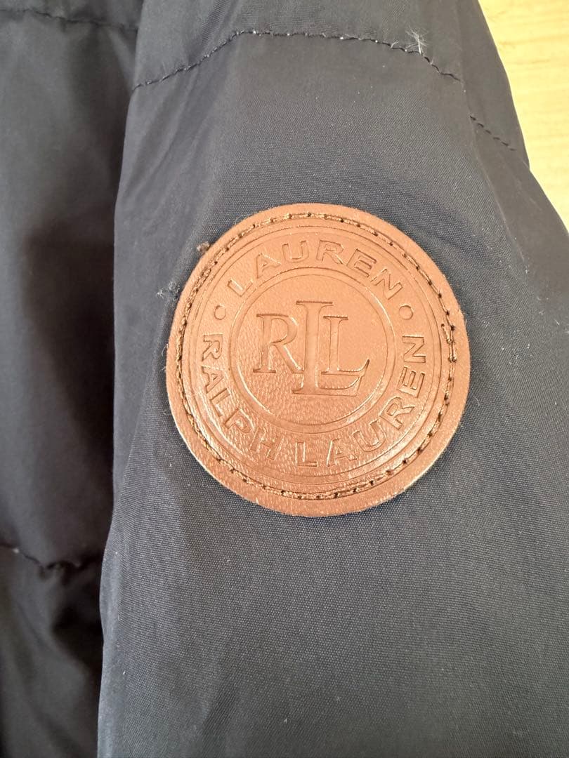 ラルフローレン　フード付きダウンコート ネイビー　M ロングダウンジャケット