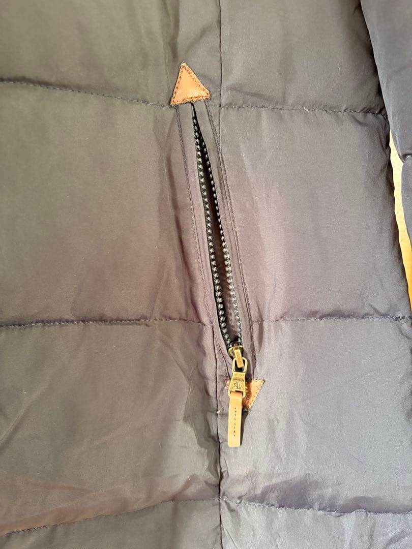 ラルフローレン　フード付きダウンコート ネイビー　M ロングダウンジャケット