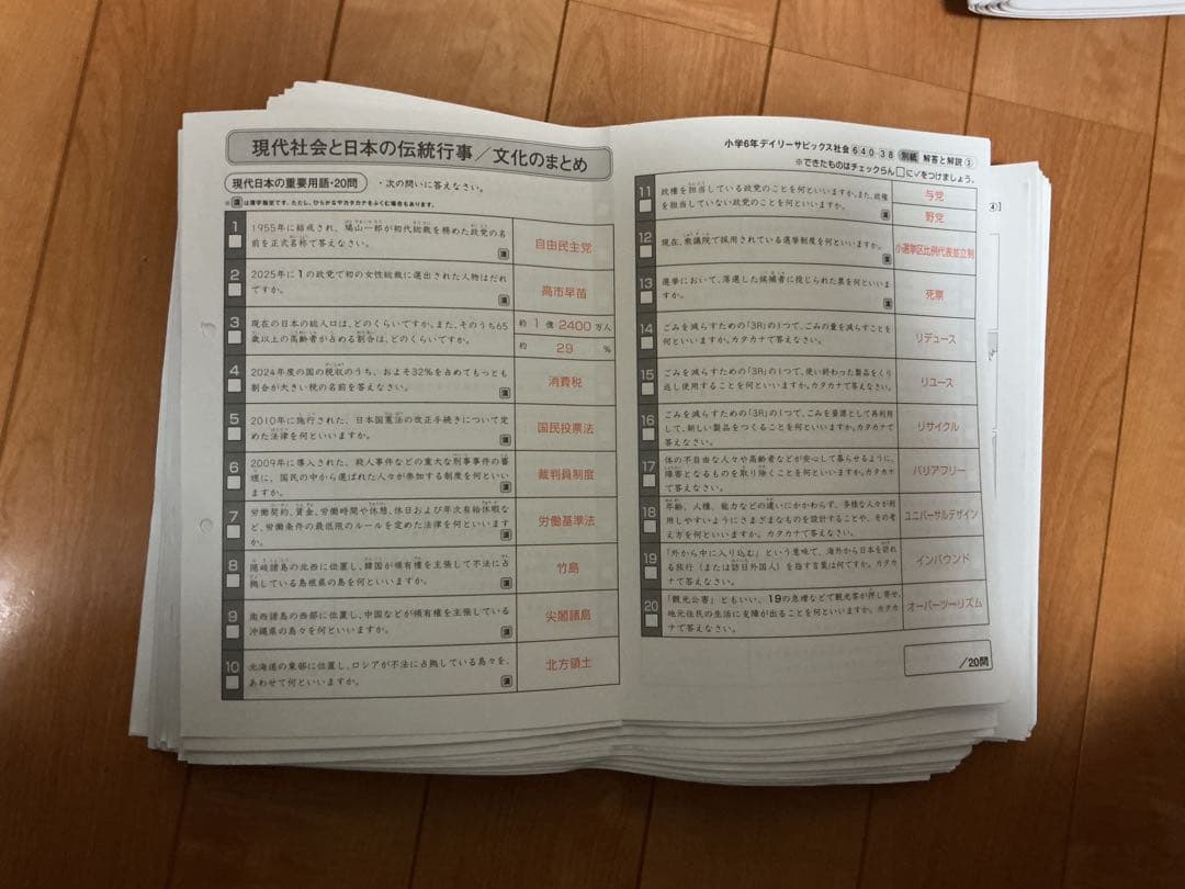 SAPIX 2026年度　中学受験　社会　教材　デイリー　最新　6年