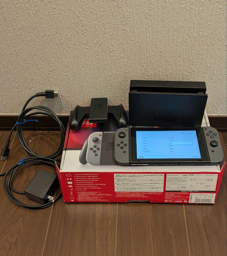 Nintendo Switch 本体 グレー　動作確認済み