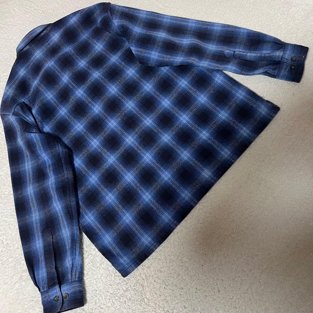 ST JOHN’S BAY フランネルシャツ オンブレ メンズ M