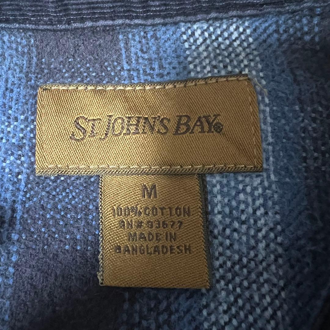 ST JOHN’S BAY フランネルシャツ オンブレ メンズ M