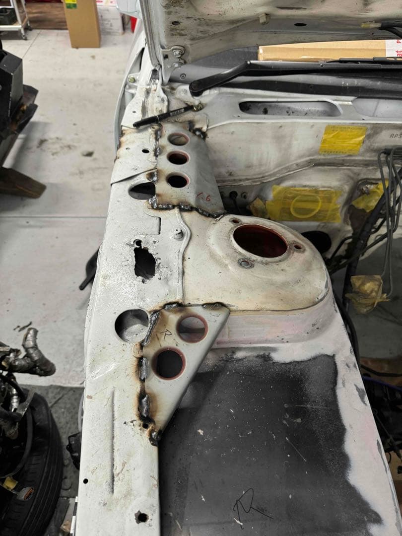 補強プレート　ガセットプレート　バーリング　補強　強化　s13 180sx