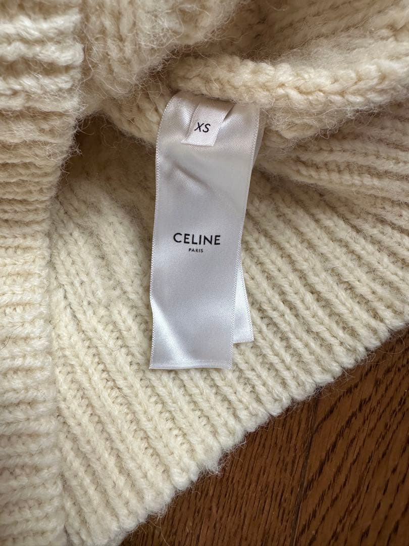 CELINE ケーブルニットセーター アイボリー