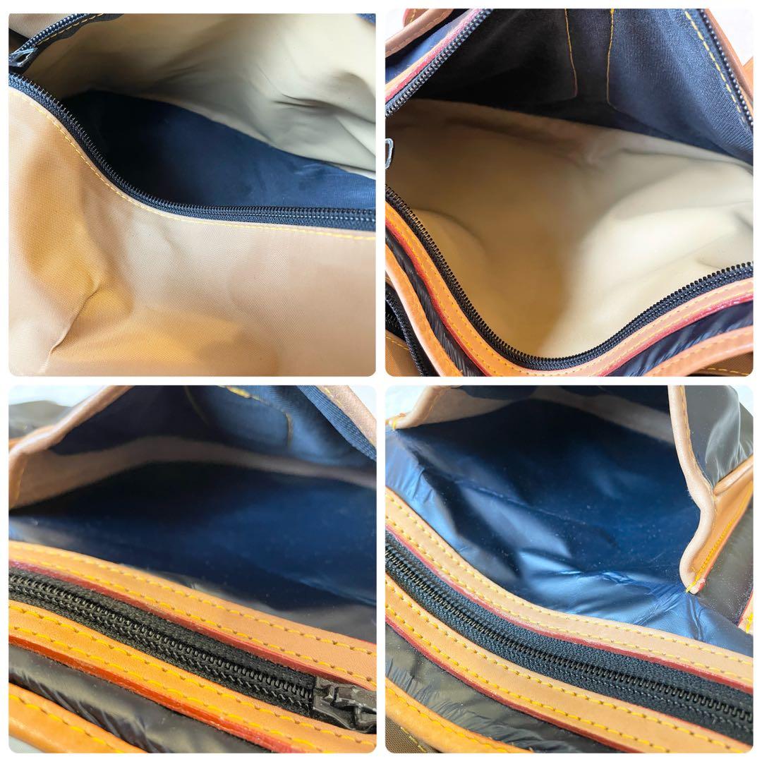 良品★ ハンティングワールド メッセンジャーバッグ バチュークロス ネイビー