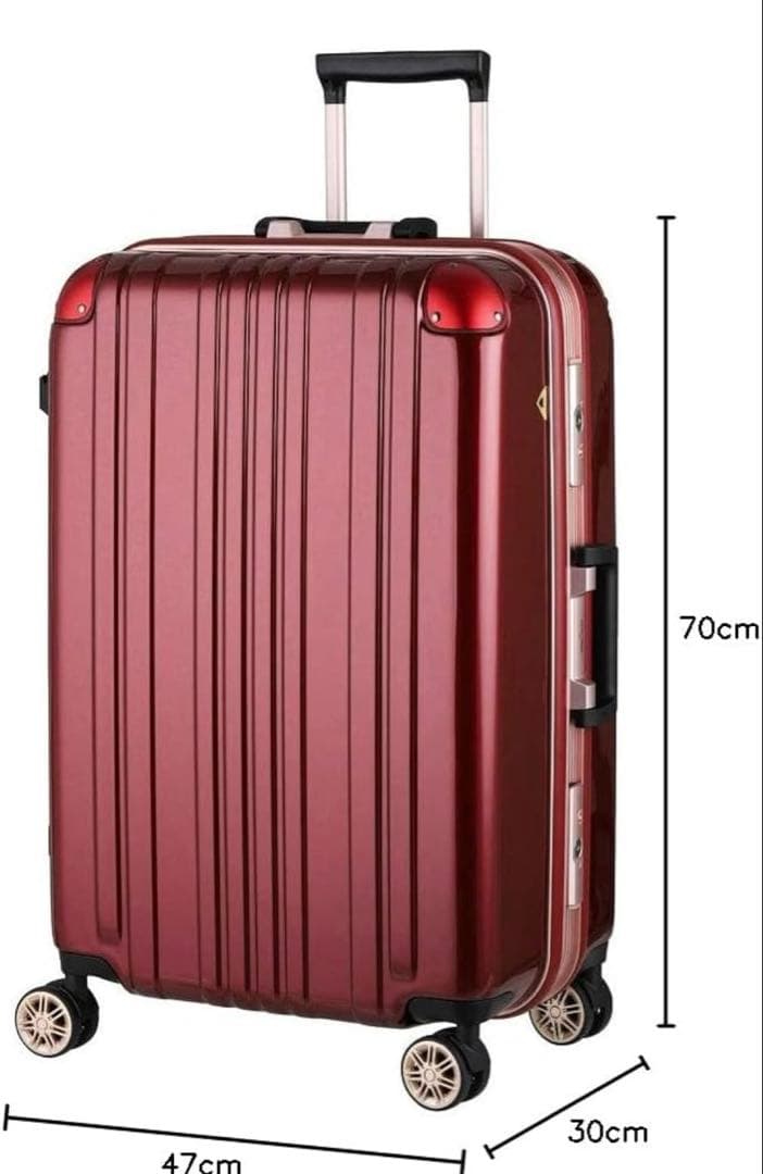 スーツケース (5 ~ 7泊 / Mサイズ / 68L / ワインレッド)