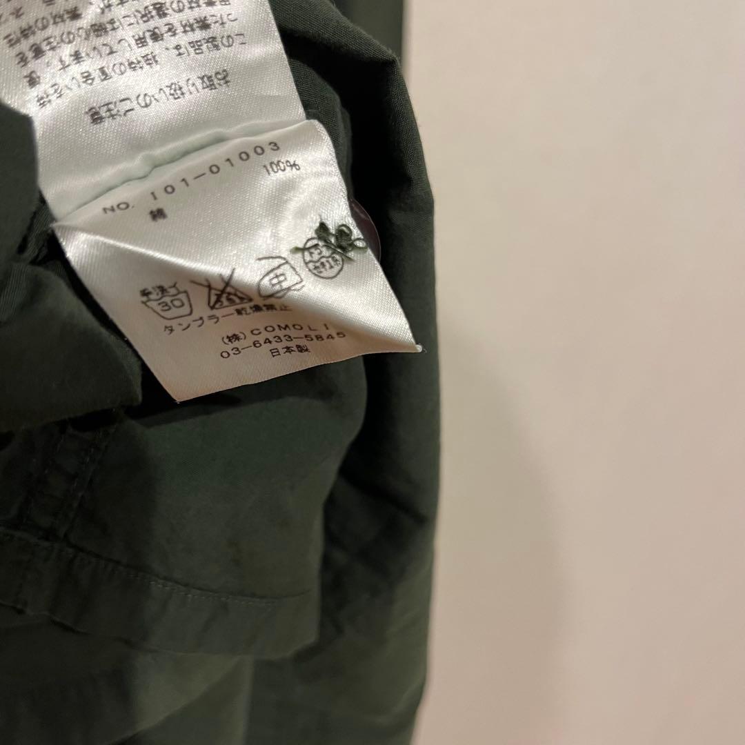 COMOLI コモリ サファリ シャツ カーキ