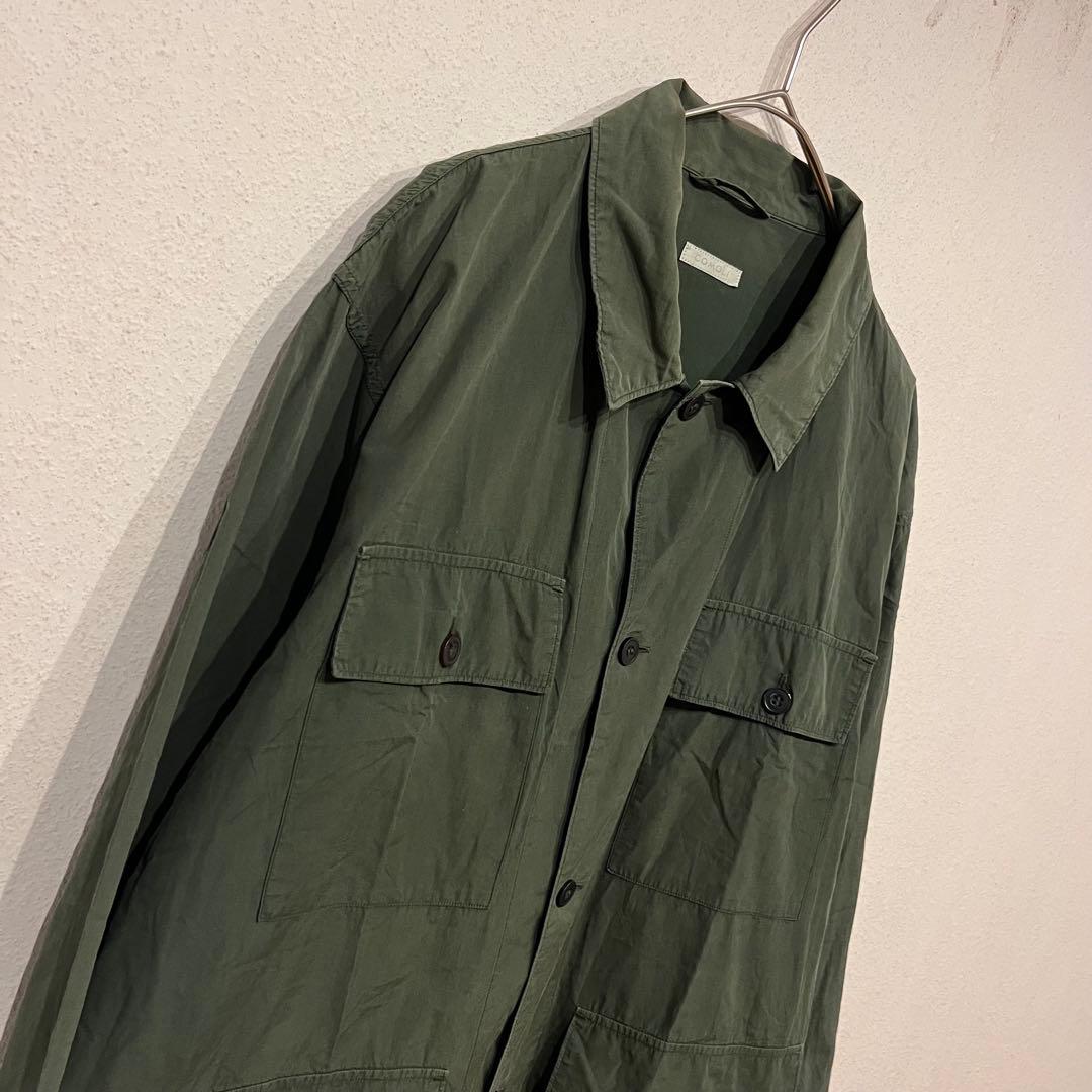 COMOLI コモリ サファリ シャツ カーキ