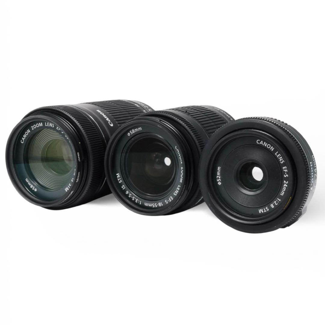 ❣️高性能STMトリプルレンズセット❣️Canon Kiss X8ｉ一眼レフカメラ