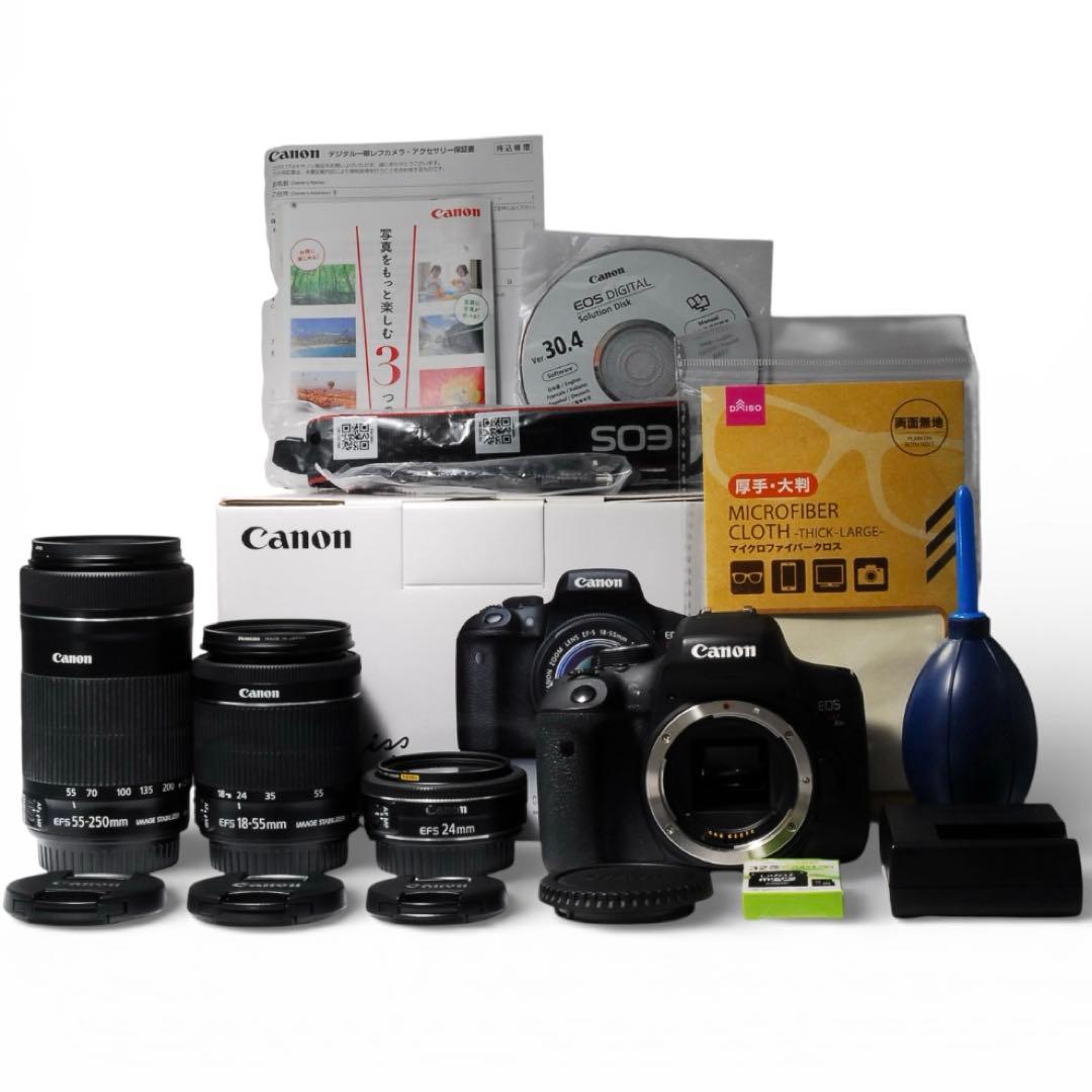 ❣️高性能STMトリプルレンズセット❣️Canon Kiss X8ｉ一眼レフカメラ