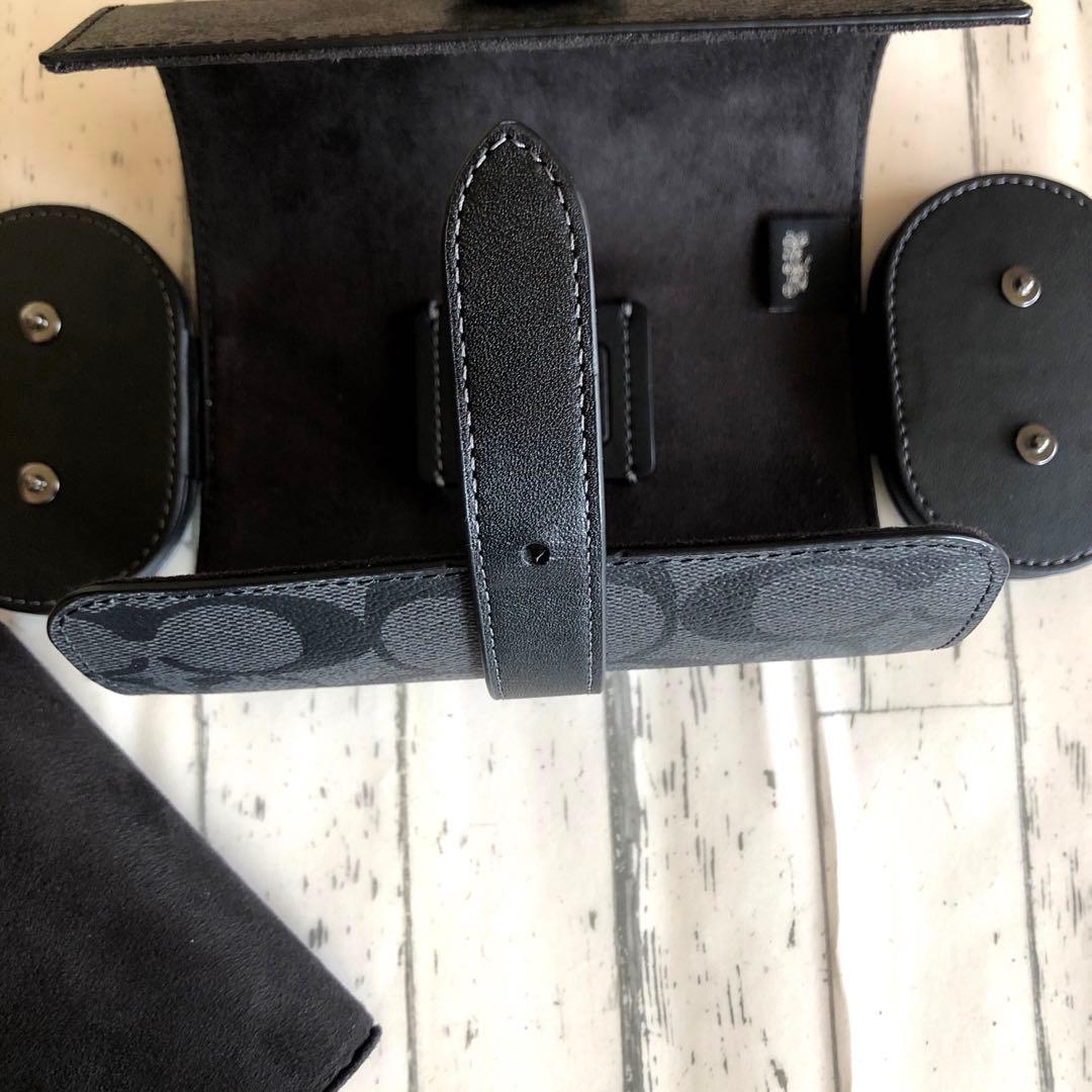 コーチ 腕時計ケース COACH /トラベル/キャンバス レザー/極美品