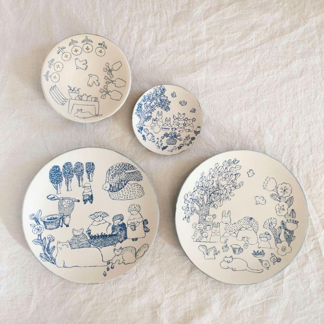 新品未使用 ミシャコシャさんの小皿と豆皿4点セット① 作家もの