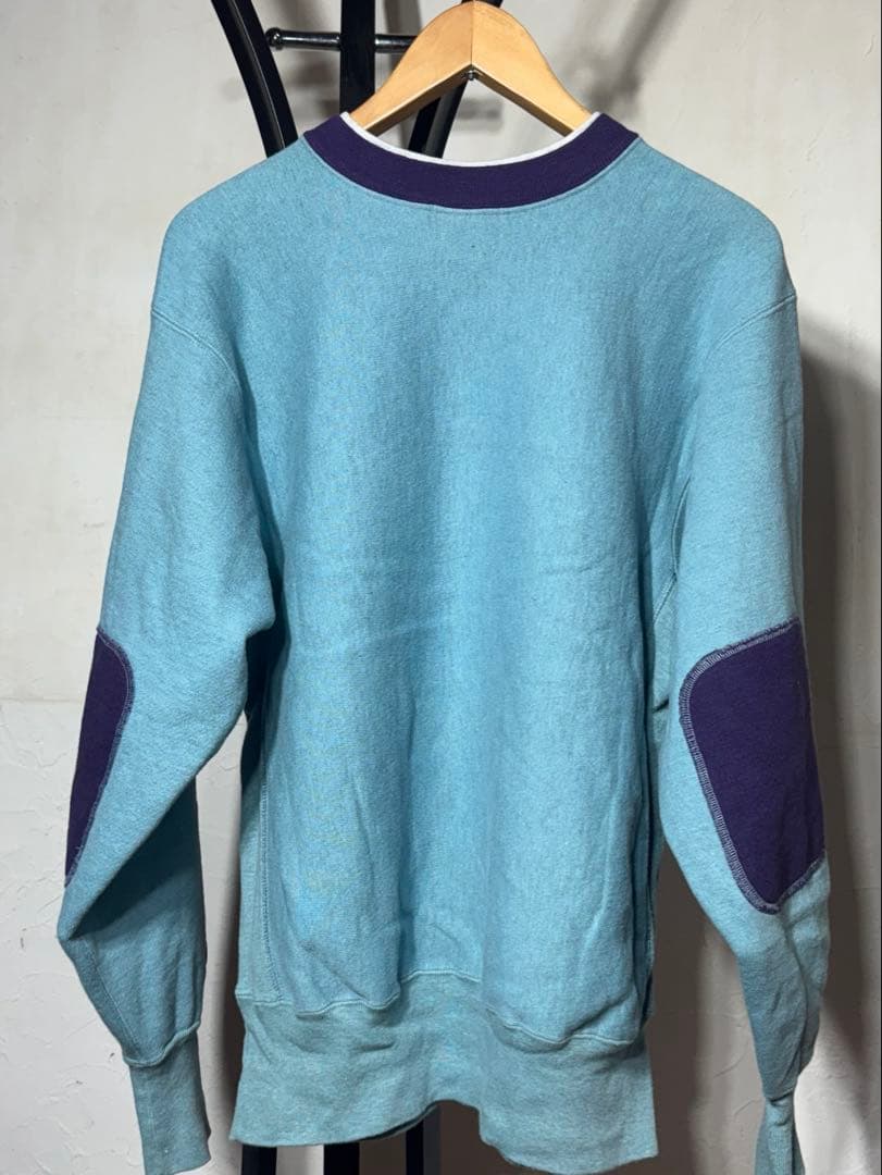 90s 刺繍タグ レアChampion ReverseWeave エルボーパッチ
