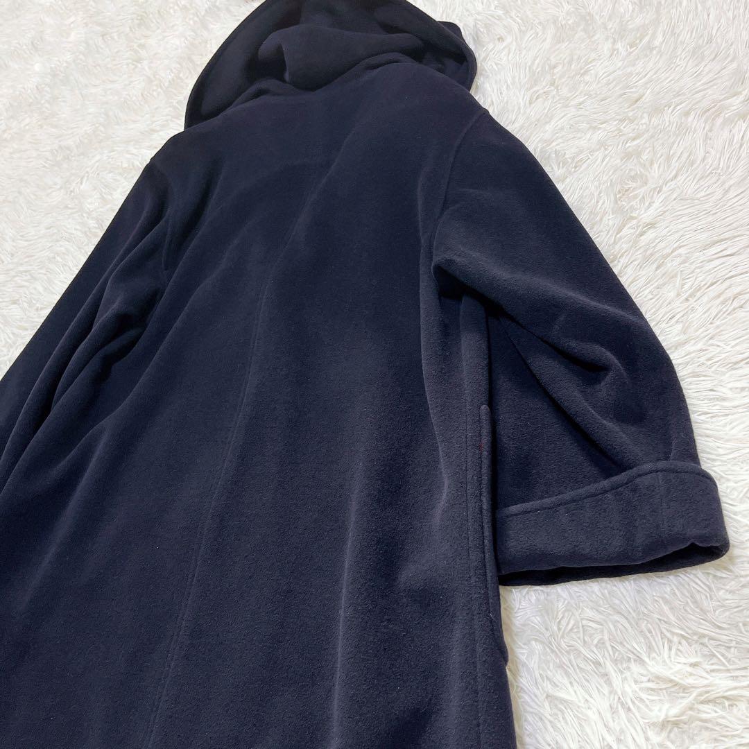 【美品】ポールスチュアート ロングコート ダッフル フード ウール 濃紺