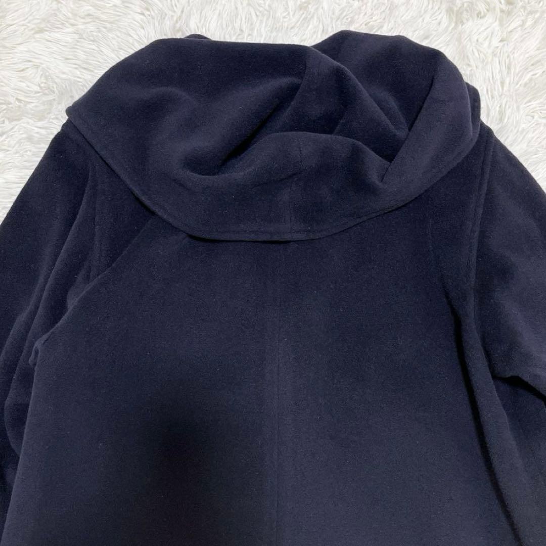 【美品】ポールスチュアート ロングコート ダッフル フード ウール 濃紺