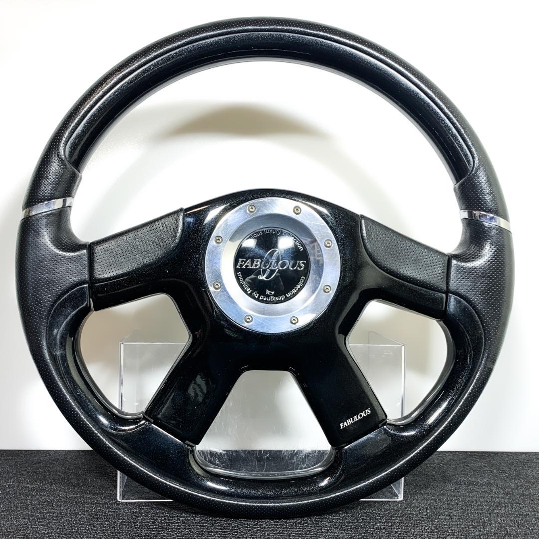 ファブレス ATC 美品 ウッド レザー コンビ ステアリング 36パイ 当時物