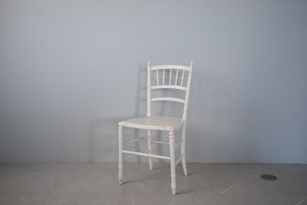 フランスアンティーク木製ベッドルームチェア/腰掛け椅子/寝室イス(89-18-3