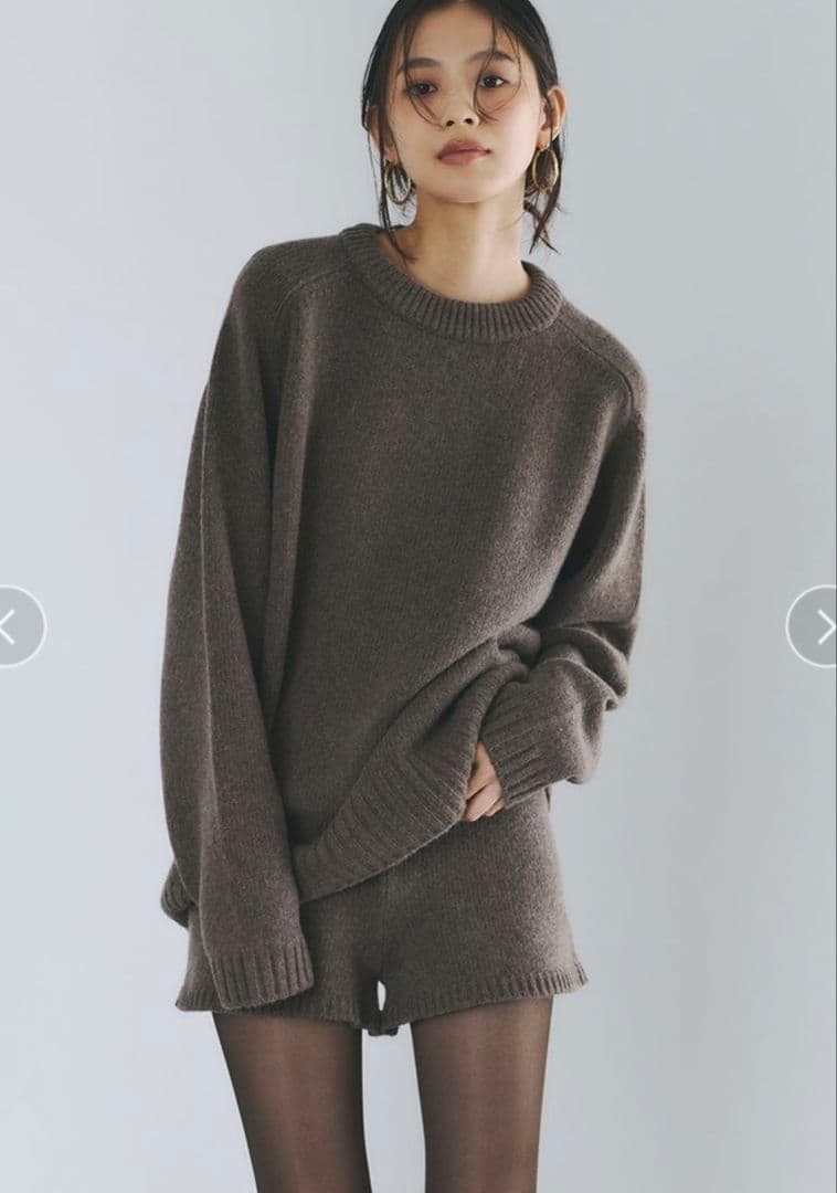 【anuans】HAMILTONウールカシミヤクルーネックプルオーバー