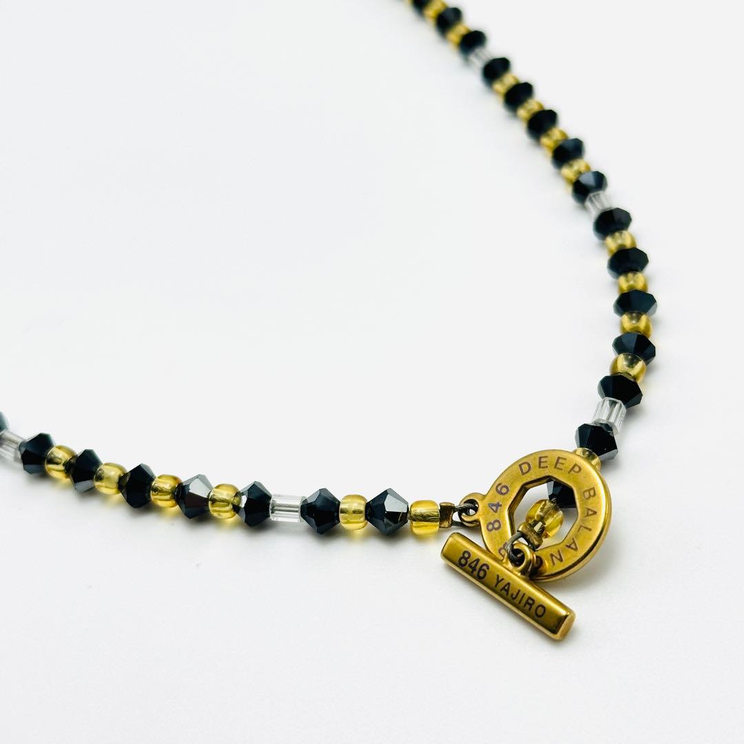 846 YAJIRO 4シリーズ　ネックレ　GOLDTITA22 ブラック