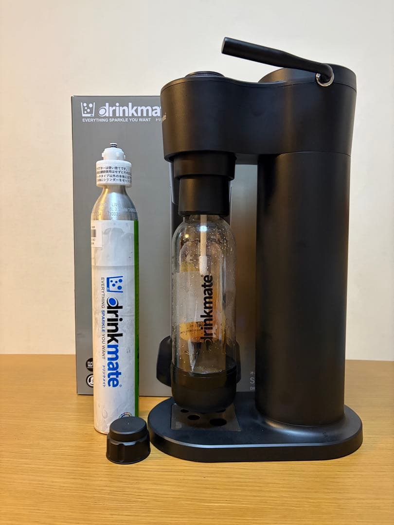 drinkmate 650炭酸水メーカー ブラック CO2シリンダー付き