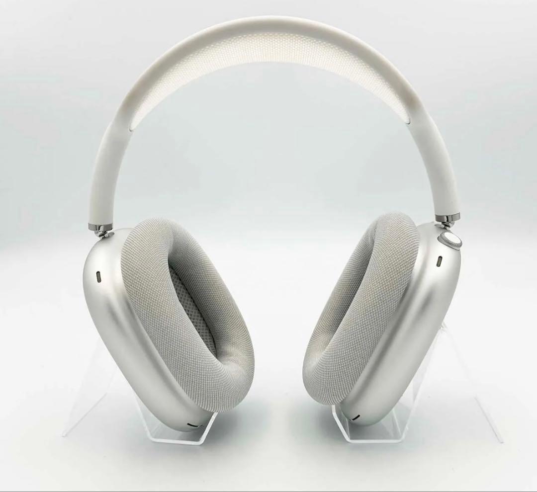シルバー ワイヤレスヘッドホン オーバーイヤー型