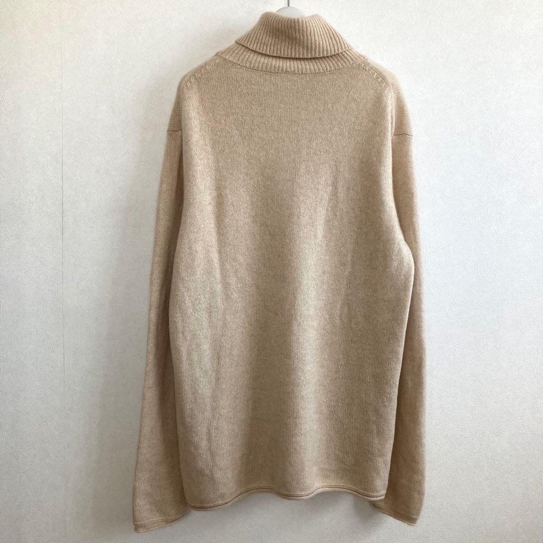 MUJI Labo 自然のまんまの色　カシミヤタートルネックセーター　メンズＬ