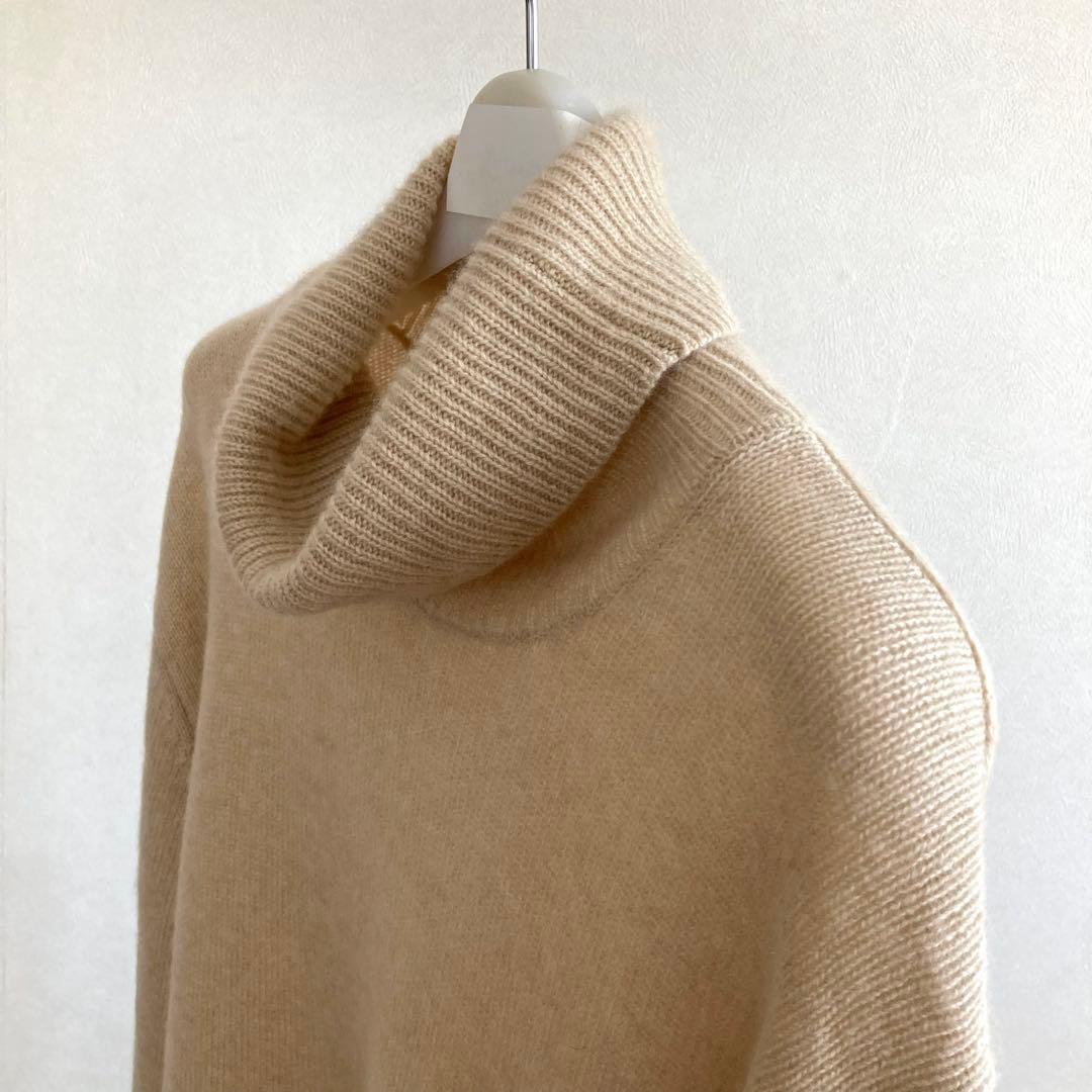 MUJI Labo 自然のまんまの色　カシミヤタートルネックセーター　メンズＬ