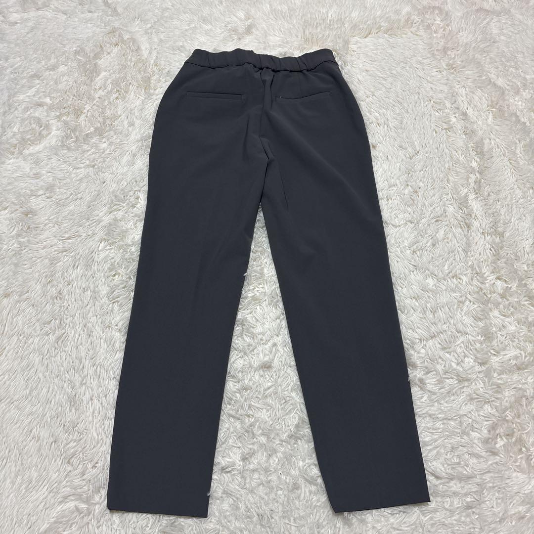 【美品】プラステ　ノーカラー　セットアップ　ハイストレッチトリコット　グレー　M