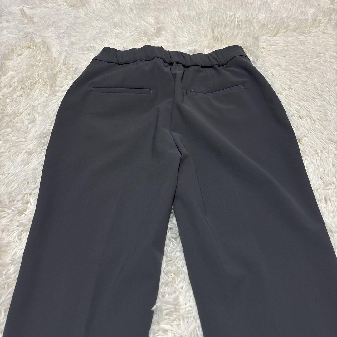 【美品】プラステ　ノーカラー　セットアップ　ハイストレッチトリコット　グレー　M