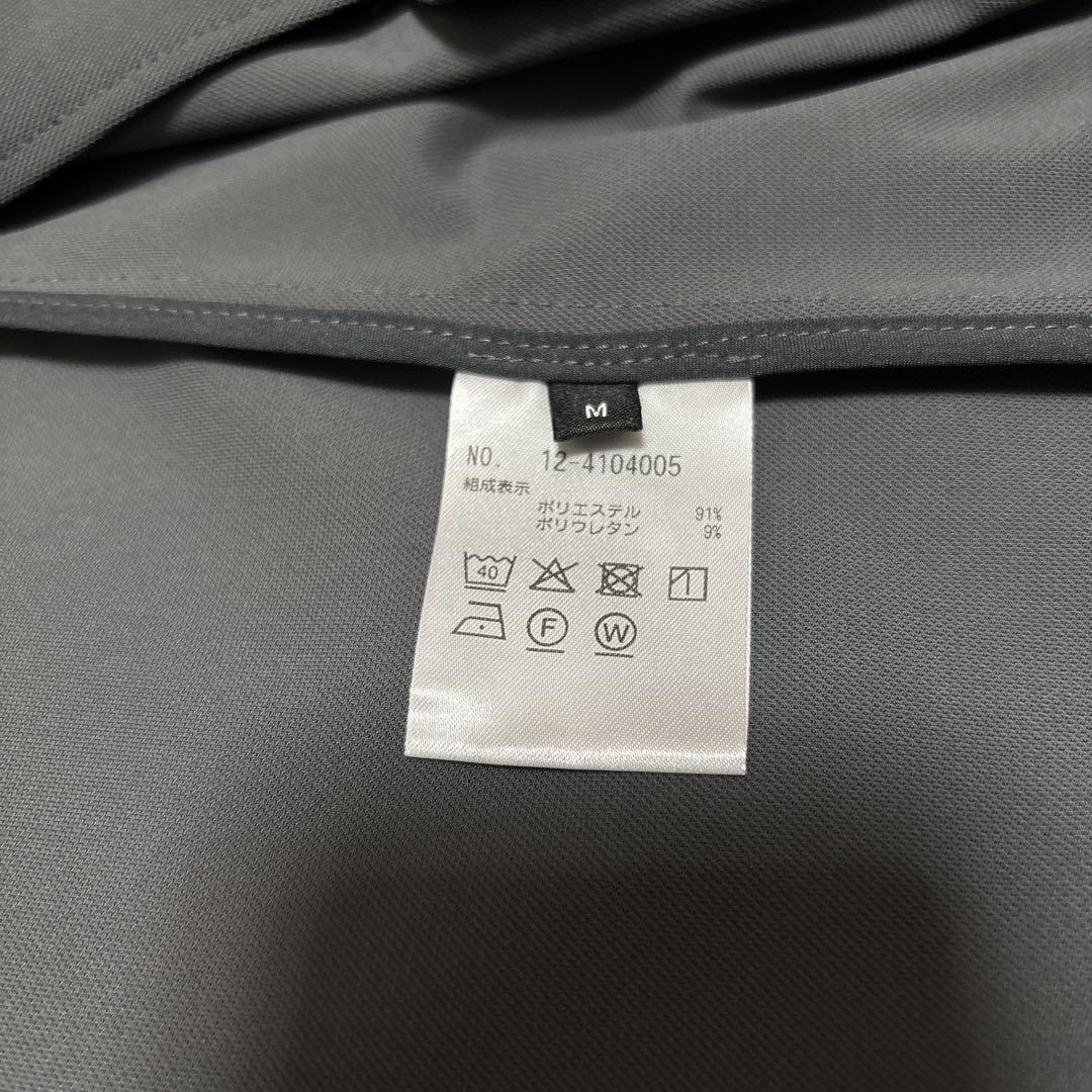 【美品】プラステ　ノーカラー　セットアップ　ハイストレッチトリコット　グレー　M