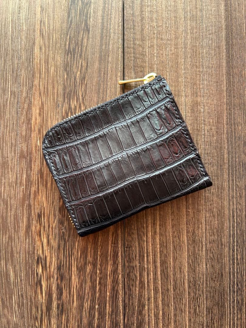 ごましおページ　クロコダイル コンパクトウォレット　オーダーメイド