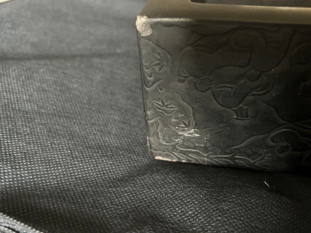 中国古美術品　特大 端渓硯　蘭亭文硯　7kg 清の時代　何其仁作