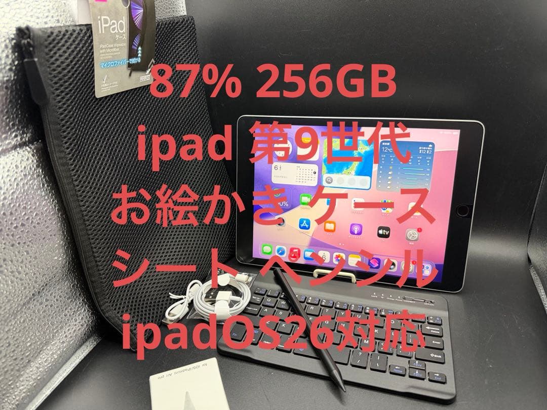87%256GBipad第9世代お絵かきケースシートペンシルipadOS26対応