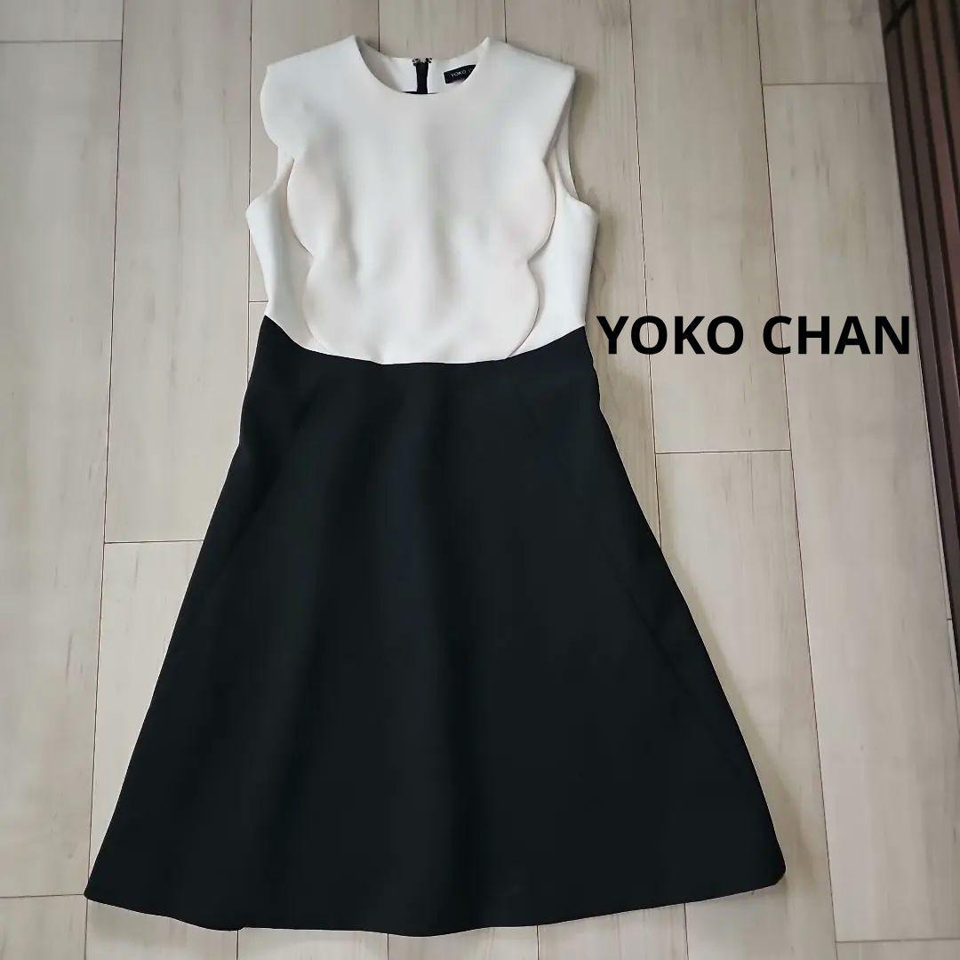 ヨーコチャン　Size36　バイカラー　スカラップワンピース