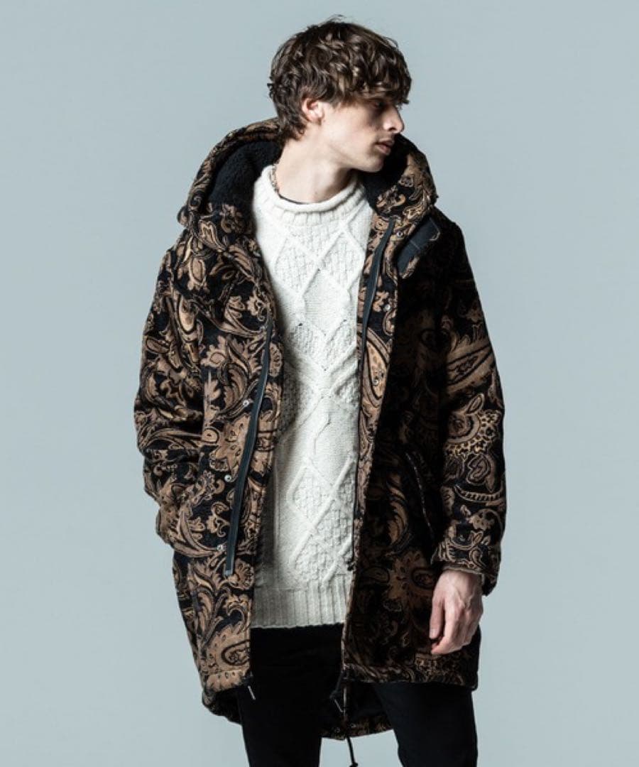 glamb ハイネックモッズコート