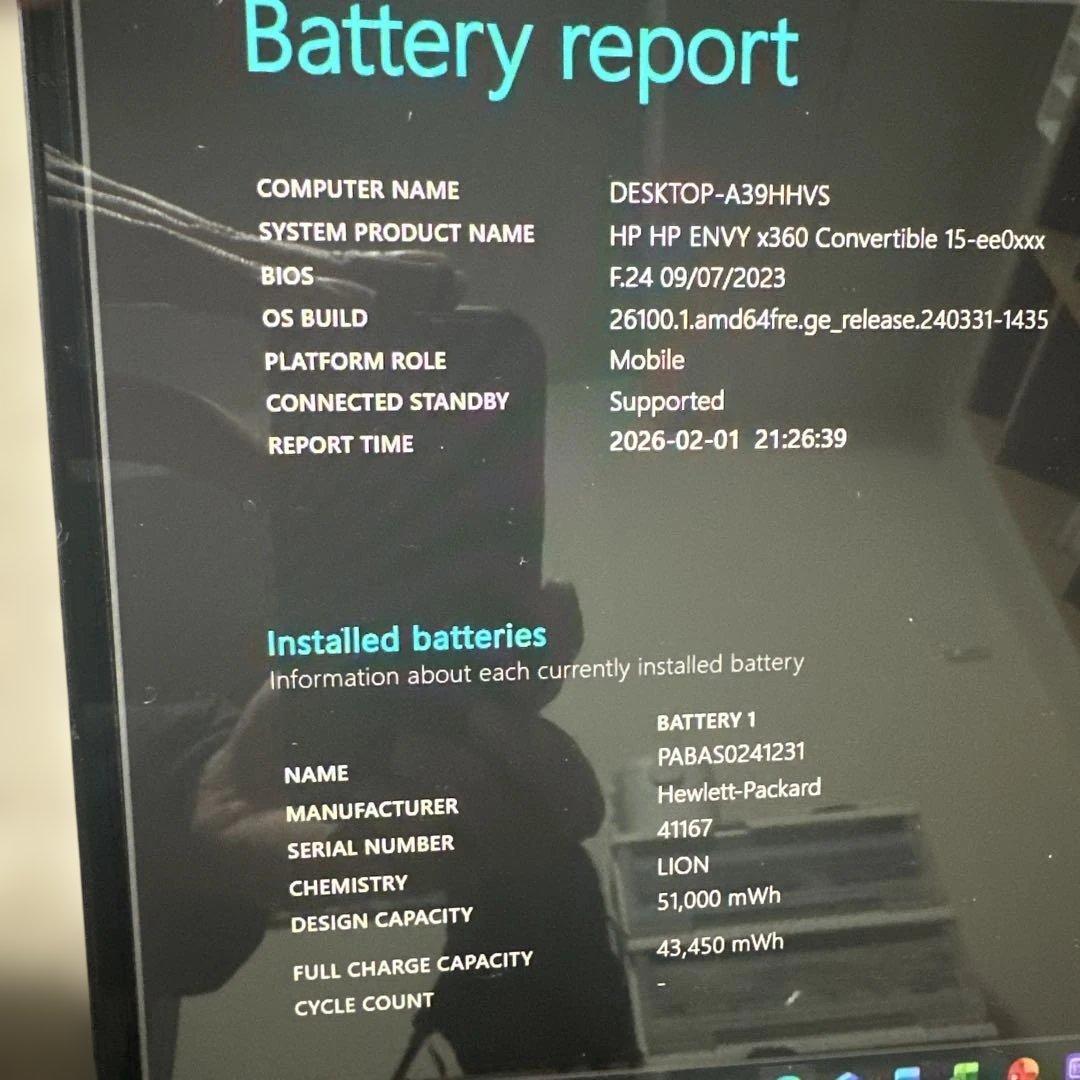 HP ENVY x360 15（Ryzen7 メモ16GB SSD516 GB）