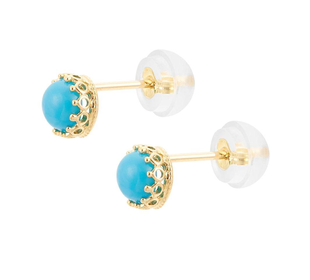 ジュエリーツツミ　K18イエローゴールドターコイズピアス