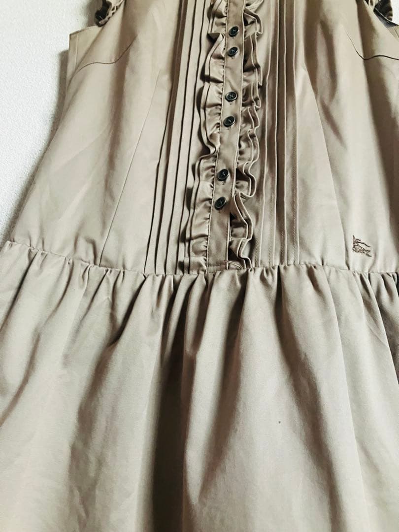 激レア　BURBERRY ブルーレーベル　フリルノースリーブ シャツワンピース
