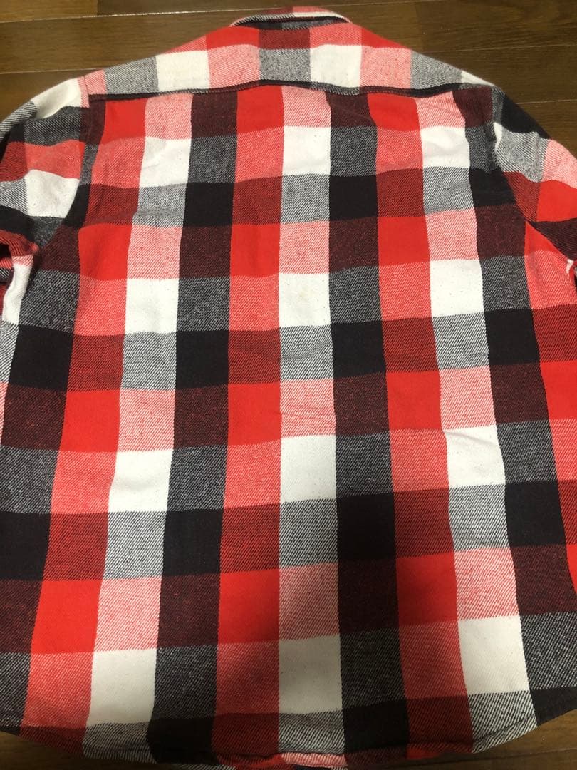 即決 90s USA製 ファイブブラザー チェック ヘビーネルシャツ M