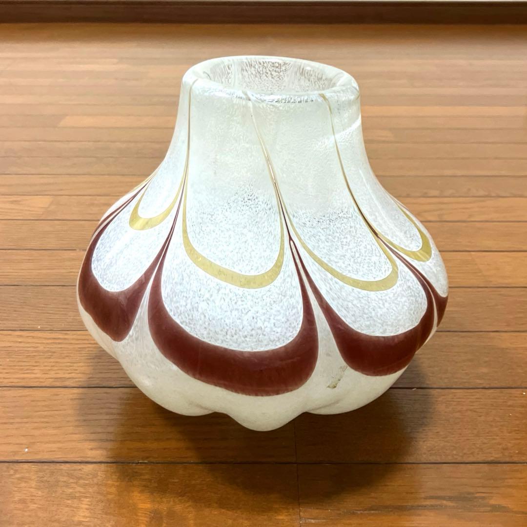 昭和レトロ　ガラス製 フラワーベース 花瓶　クラゲ　海月