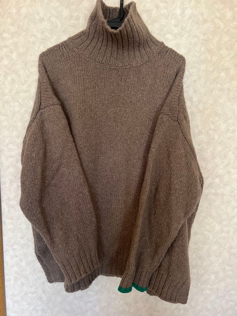NKNIT ブラウン タートルネック ニット