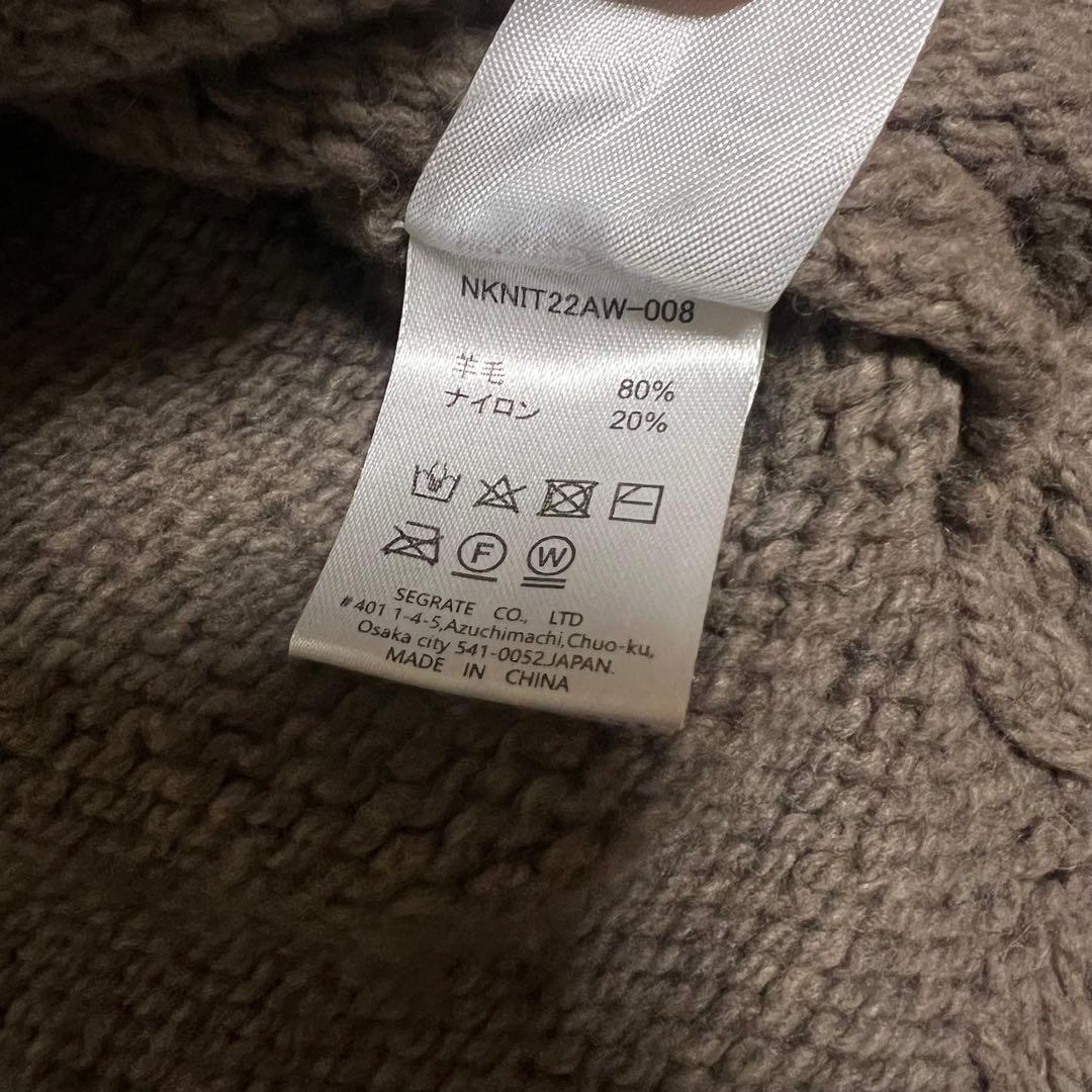 NKNIT ブラウン タートルネック ニット