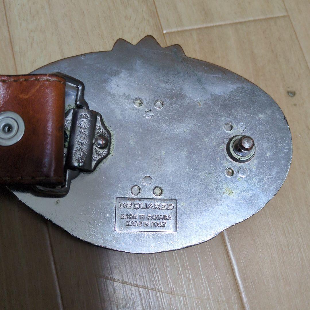DSQUARED 2 TOP バナナバックル レザーベルト