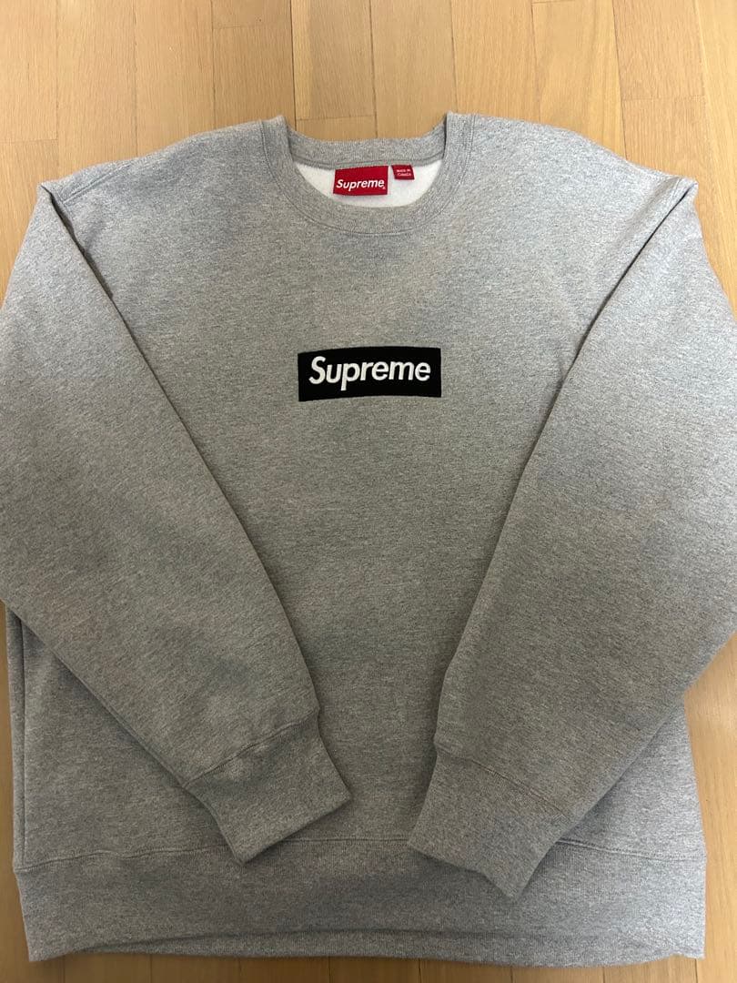 トップス Supreme Box Logo Crewneck Heather Grey L