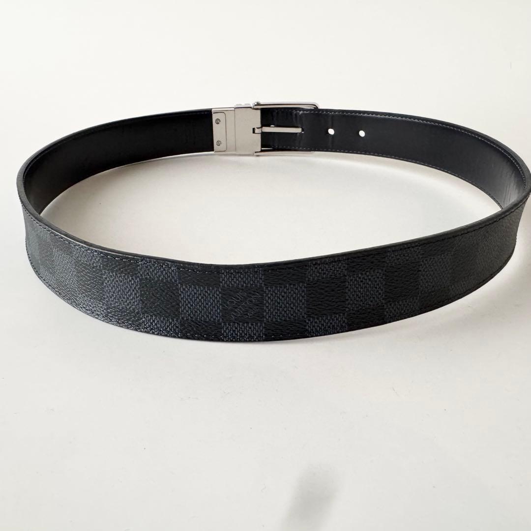 【美品】ルイヴィトン サンチュール ダミエグラフィット PVCレザー ブラック