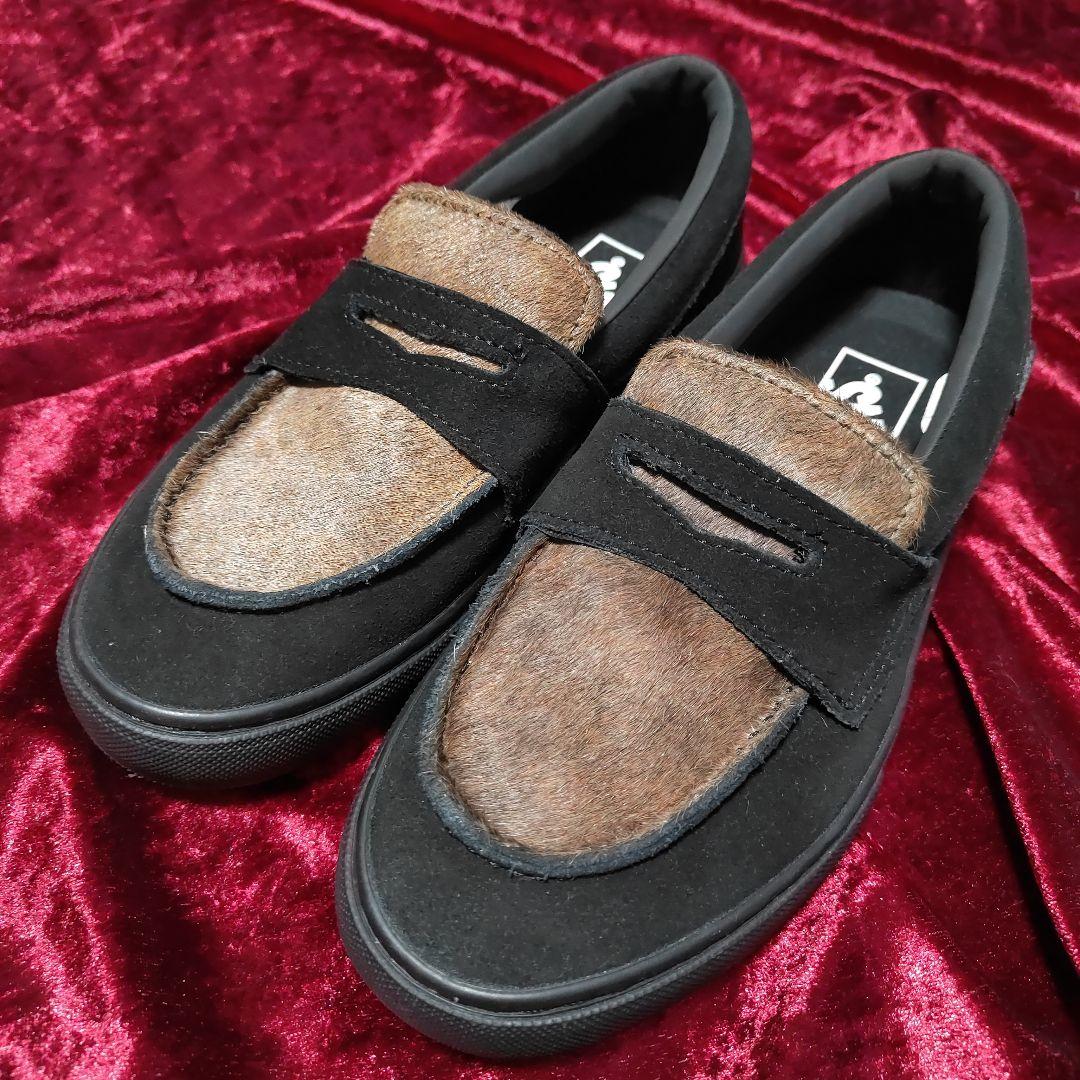 極美品　バンズ　ローファー 　ファー　Ｕチップ　23.5