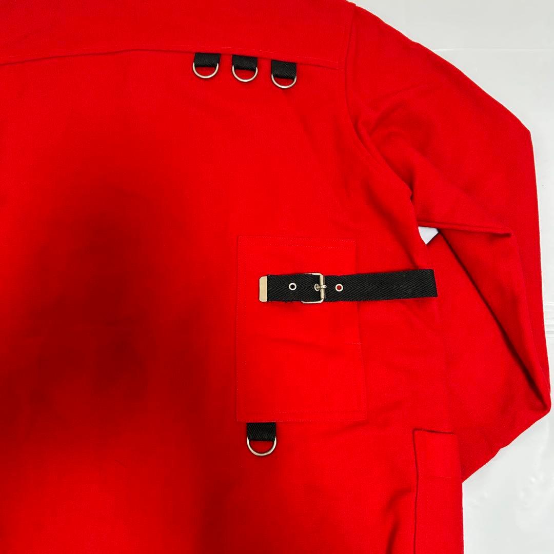 【groupie】クリームソーダ　赤ボンデージジャケット　ジッパー付き