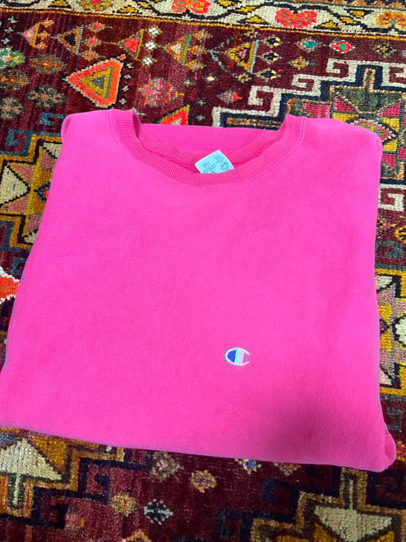 さ*げ様 90s CHAMPION REVERSE WEAVE USA製、ピンク